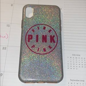 PINK iridescent iPhone X silicone Case